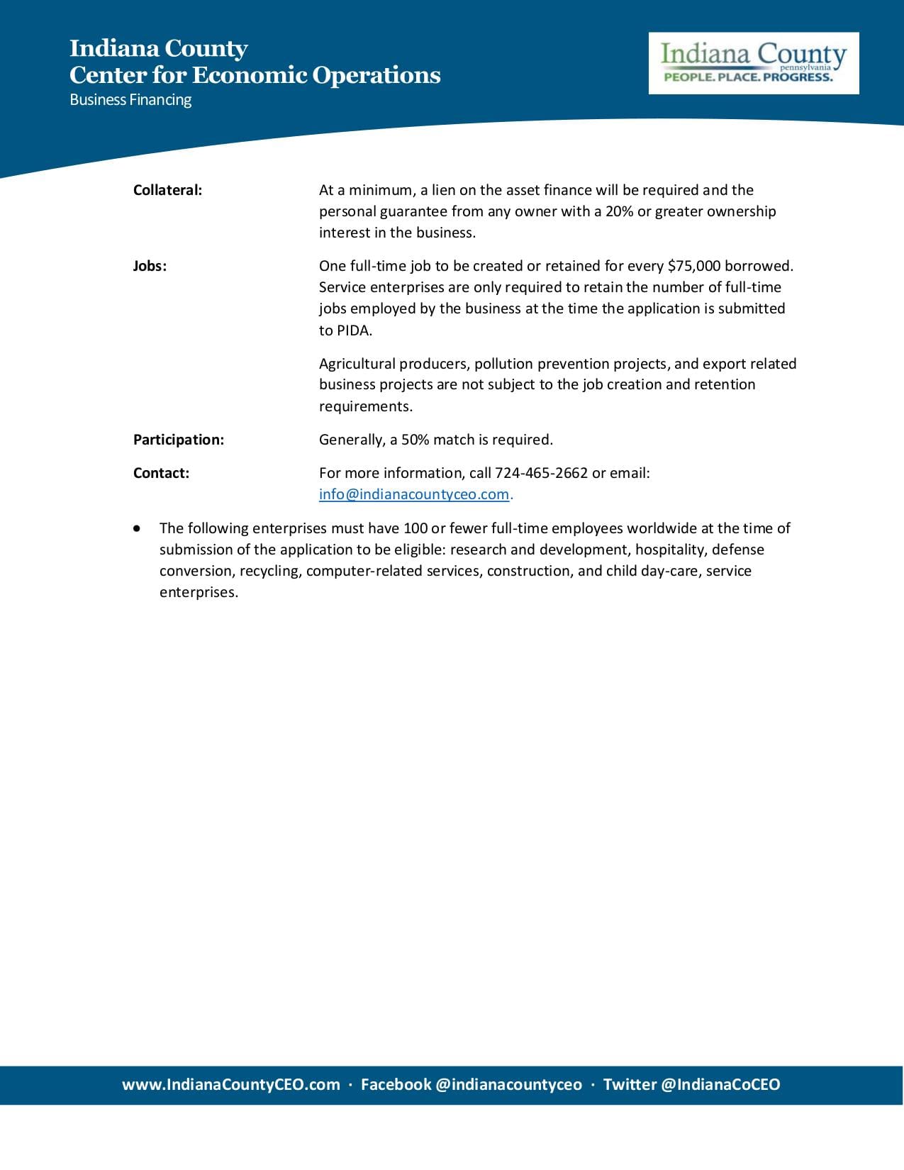 Pennsylvania Industrial Development Loan Program